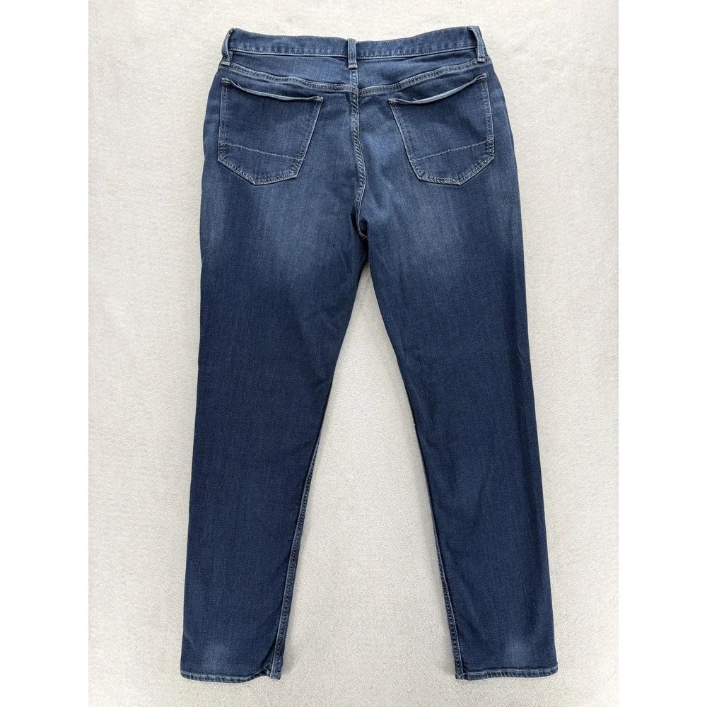 Banana Republic Travel Jeans Mens 36x34 Blue Wash Athletic Tapered Denim Pants